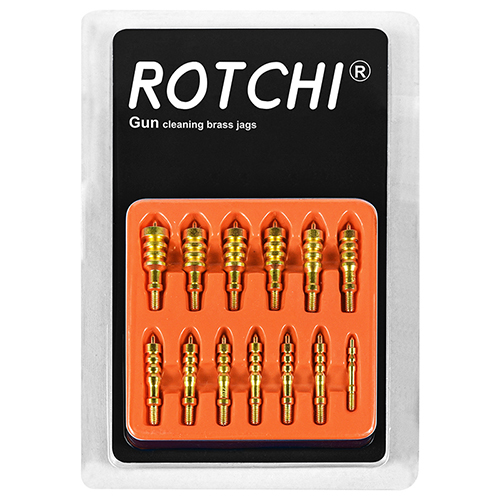 Паковање од 13 комада месинганих зубаца за чишћење пиштоља, паковање блистер картица