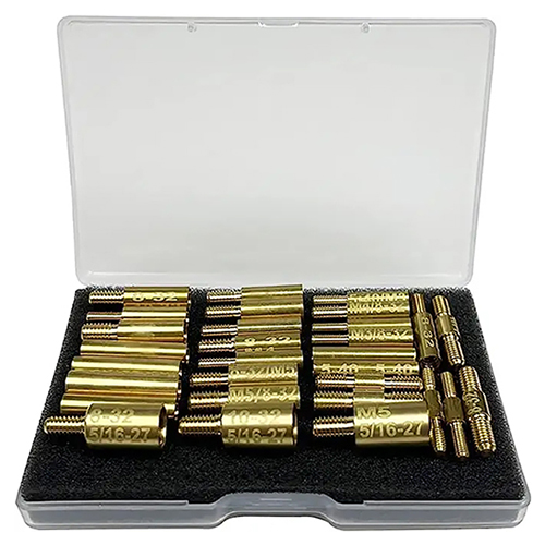 Адаптери за причвршћивање штапа за чишћење пиштоља 30 ком. Паковање 5-40 8-32 10-32 5/16-27 М3 М4 М5 навој у мушком и женском конектору шипке